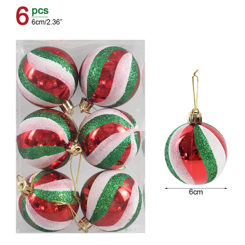 Weihnachtskugeln Weihnachtbaum Kugeln Dekoration für Christbaum Bunt Gold Silber