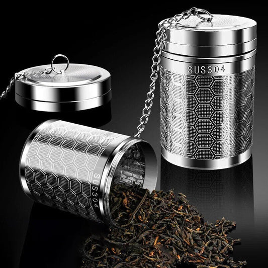 HABO Tee-Ei – Extra Teesieb aus Edelstahl mit Kettenhaken für Losen Tee