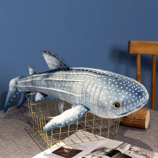 HABO 60Cm Walhai Plüschtier Kuscheltier Riesig Meer Hai Wal Geschenk Kinder Blau