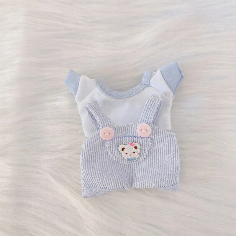 Puppenkleider für 17 cm Baumwoll-Idolpuppen – Prinzessinnenkleid und Overalls