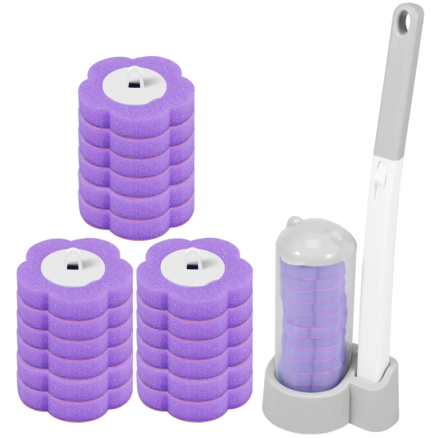 HABO 18/36-Teiliges Toilettenbürsten-Set mit Wandmontage Reinigungswerkzeug