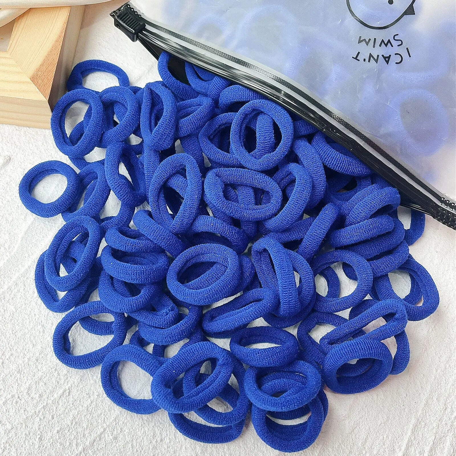 HABO 20/50 Stück Haargummi Elastisch Basic Bunt Gemischt Blau Rot Styling Haare