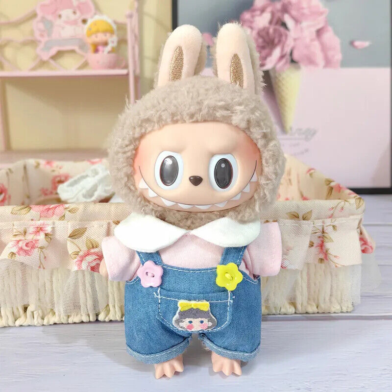 Set Puppenkleidung für 17 cm Idolkinder – Kawaii Overalls und Zubehör