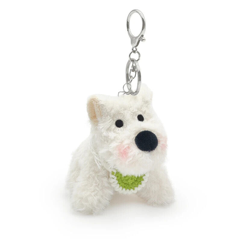 Kawaii 10 cm Plüsch Welpen Spielzeug – Niedlicher weißer Hunde-Anhänger