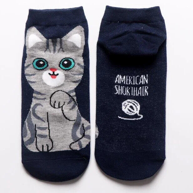 HABO Baumwoll Socken Katzen Bären Design lustige Socken atmungsaktiv Geschenk