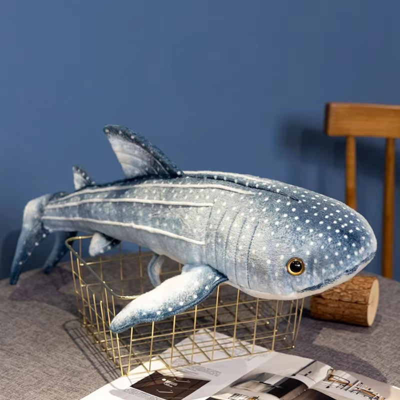 HABO 60Cm Walhai Plüschtier Kuscheltier Riesig Meer Hai Wal Geschenk Kinder Blau