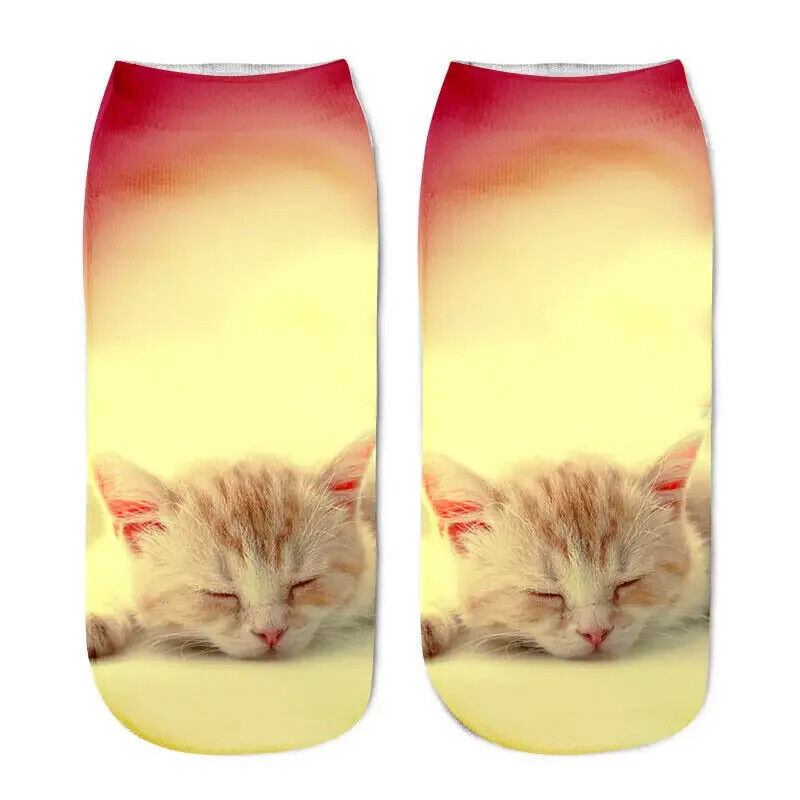 HABO Baumwoll Socken Katzen Bären Design lustige Socken atmungsaktiv Geschenk