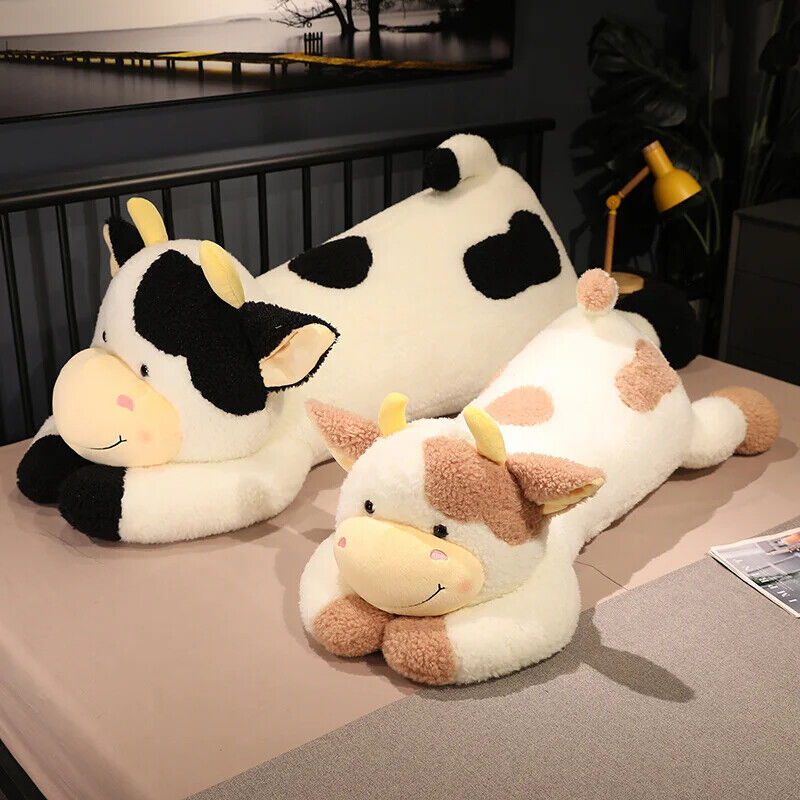 Milch Kuh Plüschtier Kuscheltier Spielzeug Stofftier 90 CM Schlaf Kissen Kinder