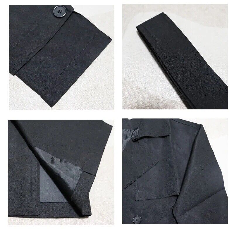 Trenchcoat Mantel Herren Streetwear Windjacke Casual Frühling Langmantel