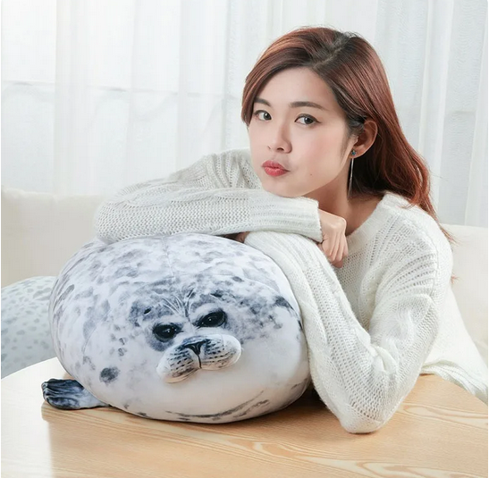 Robbe Kuscheltier Plüschkissen Kinder Geschenk Spielzeug Seelöwe Seal Puppe