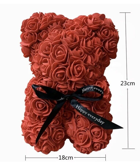 Rosen Teddybär Blumen / Valenstinstag Geschenk Freundin Freund Rot/Rosa/Blau/Wei