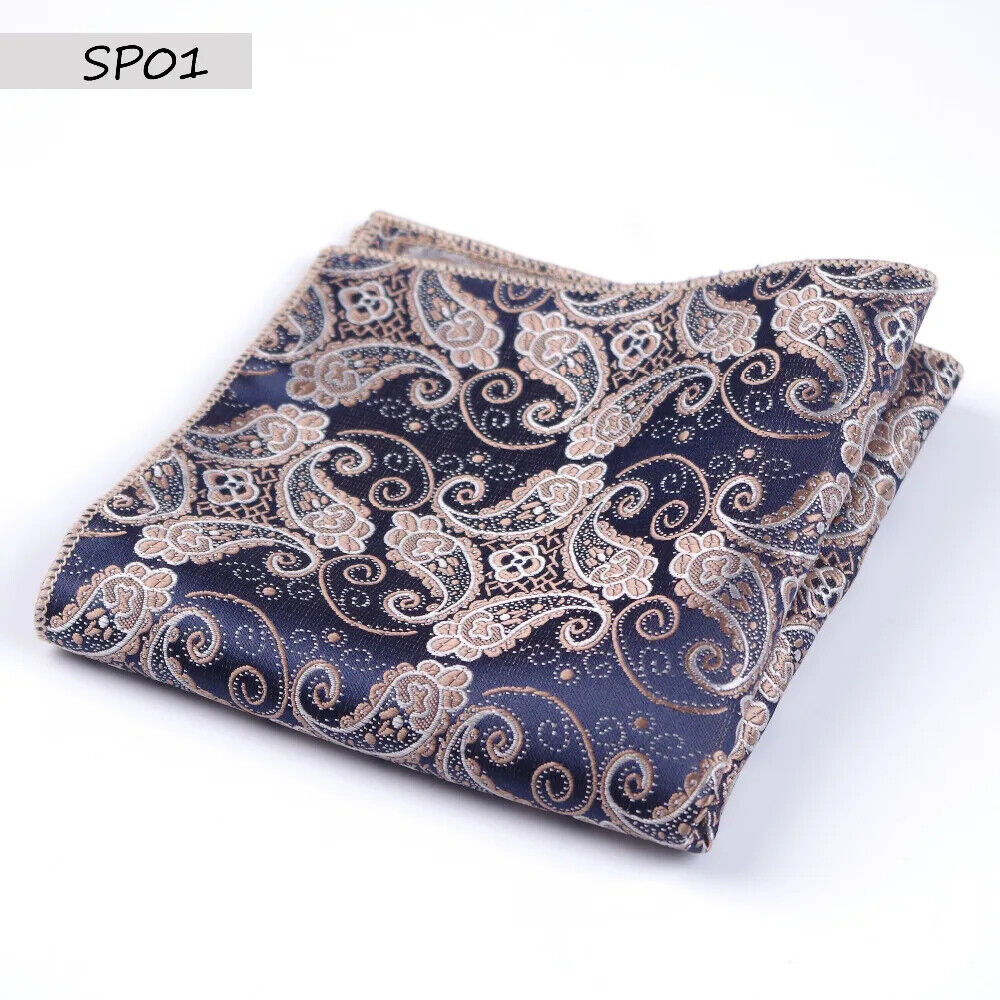 HABO Vintage Paisley Männer Taschentuch mit Blumen-Druck für Anzug & Brusttasche