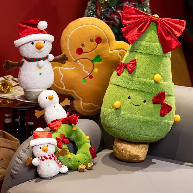 Santa Claus Schneemann Kranz Weihnachts Baum Plüschtiere Weihnachts Dekor Kissen