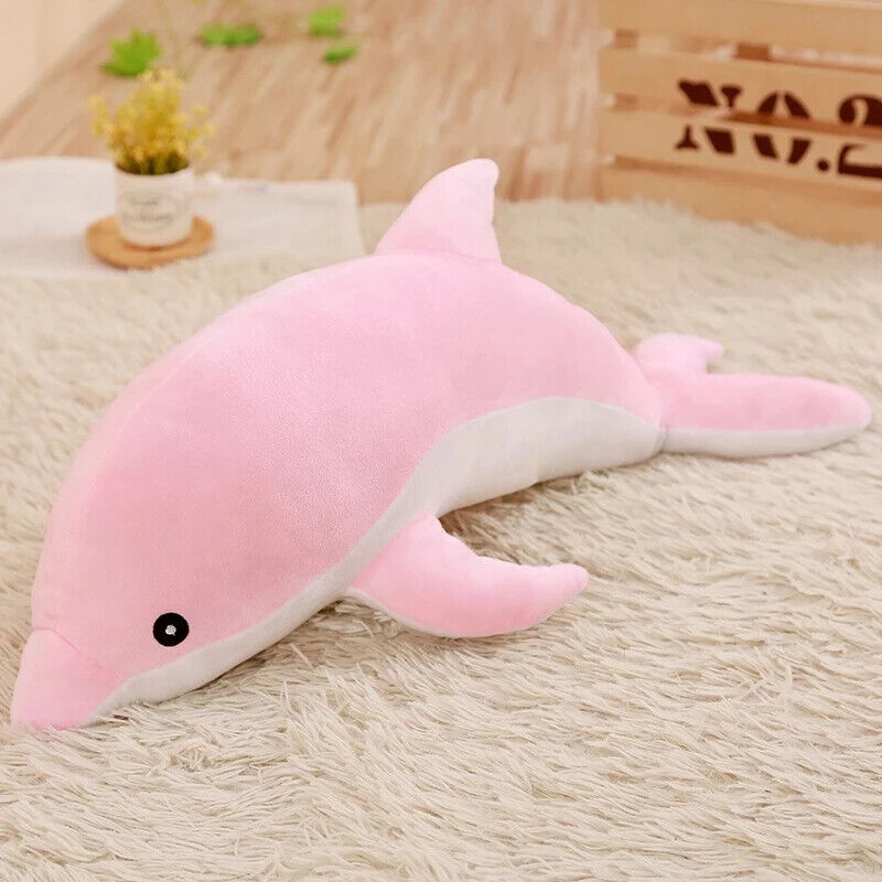 HABO 30Cm Delfin Plüschtier Kuscheltier Blau Rosa Meer Geschenk KInder Kissen