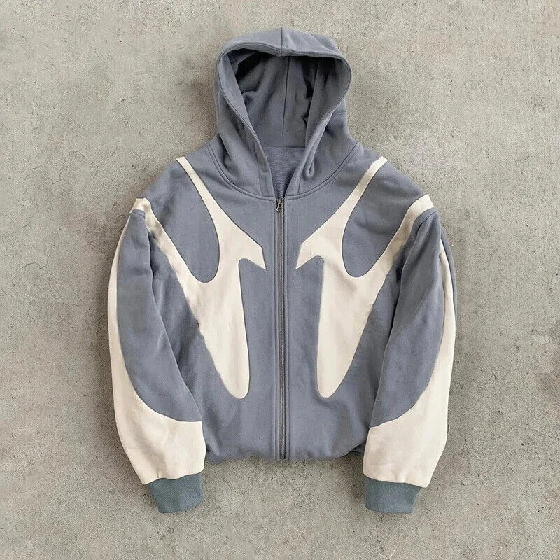 HABO American Retro Hoodie –  Harajuku Style, Paar Reißverschluss Sweatshirt