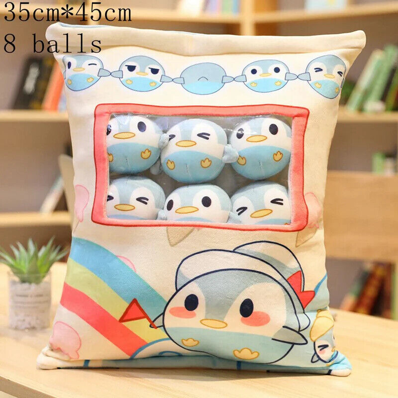 Plüsch-Snacktasche – Süße Mini-Puppen & Kissen im Frucht- und Tierdesign