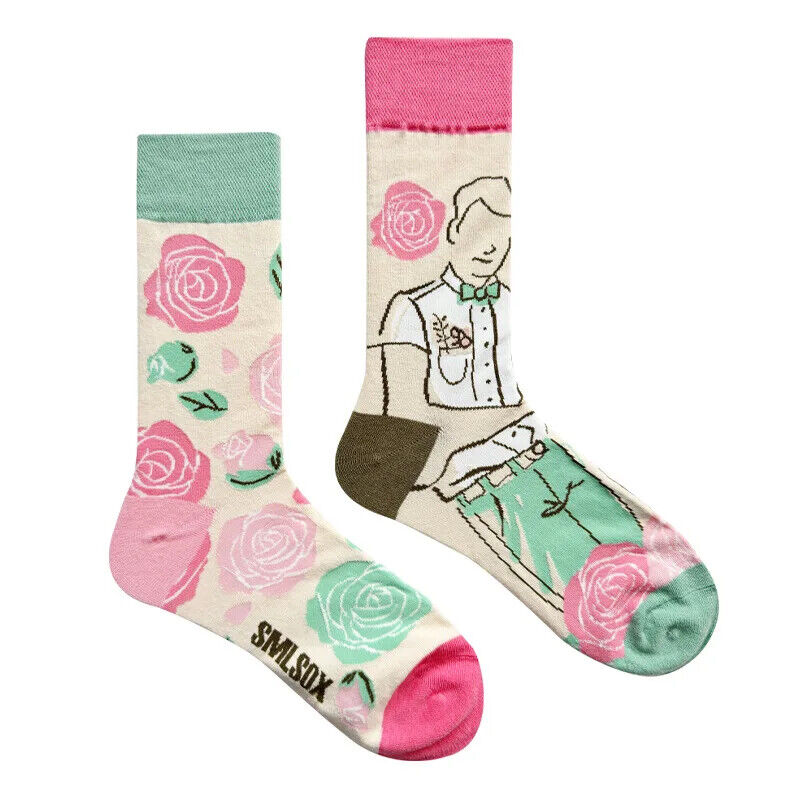 HABO 1 Paar Lustige Socken Ketchup Pommes Eis Noten Pilze Geschenk Mann Frauen