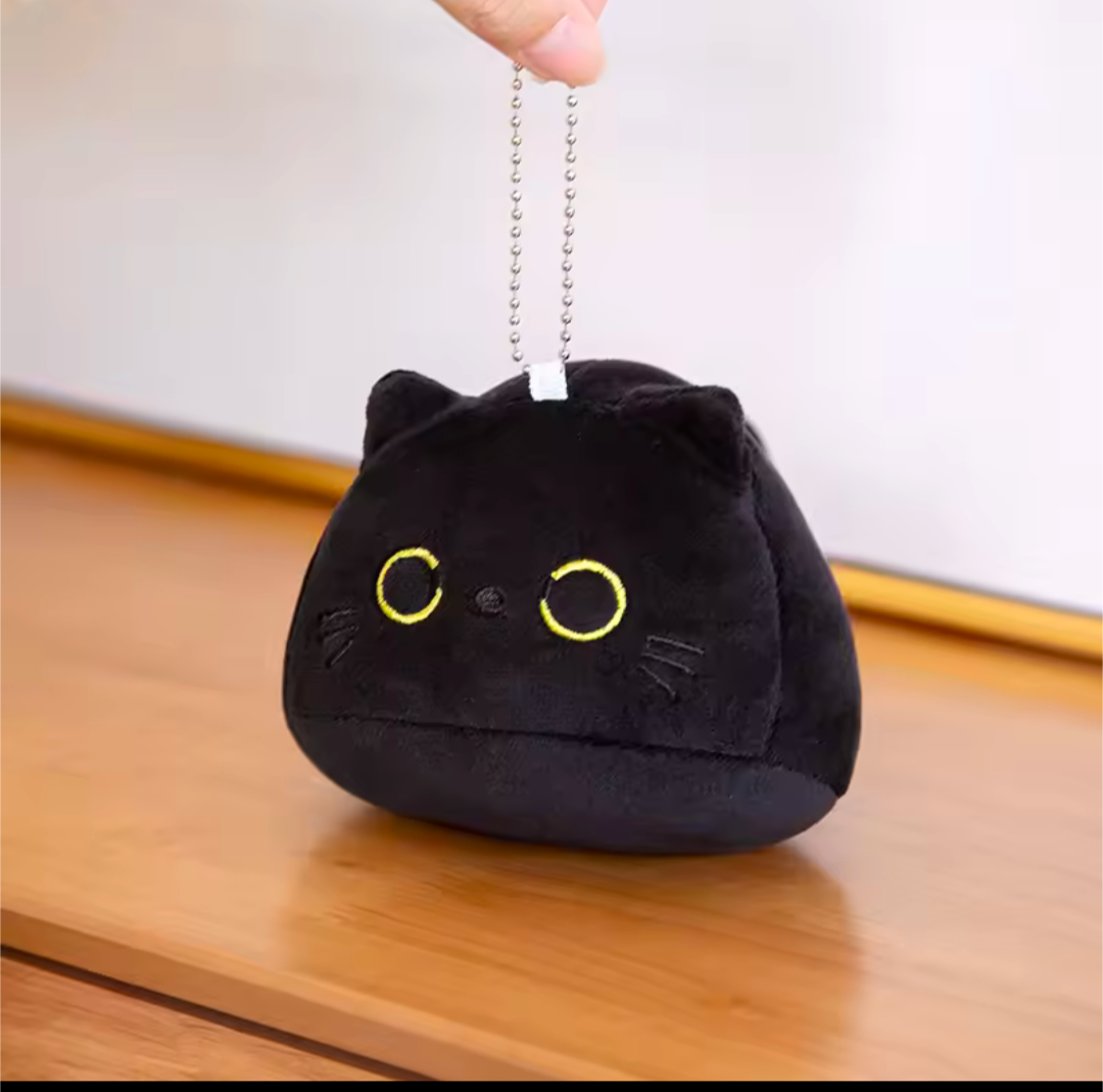 Kawaii Kleine Kuschelige Schwarze Katze Plüsch Puppe Kuscheltier Ball Spielzeug
