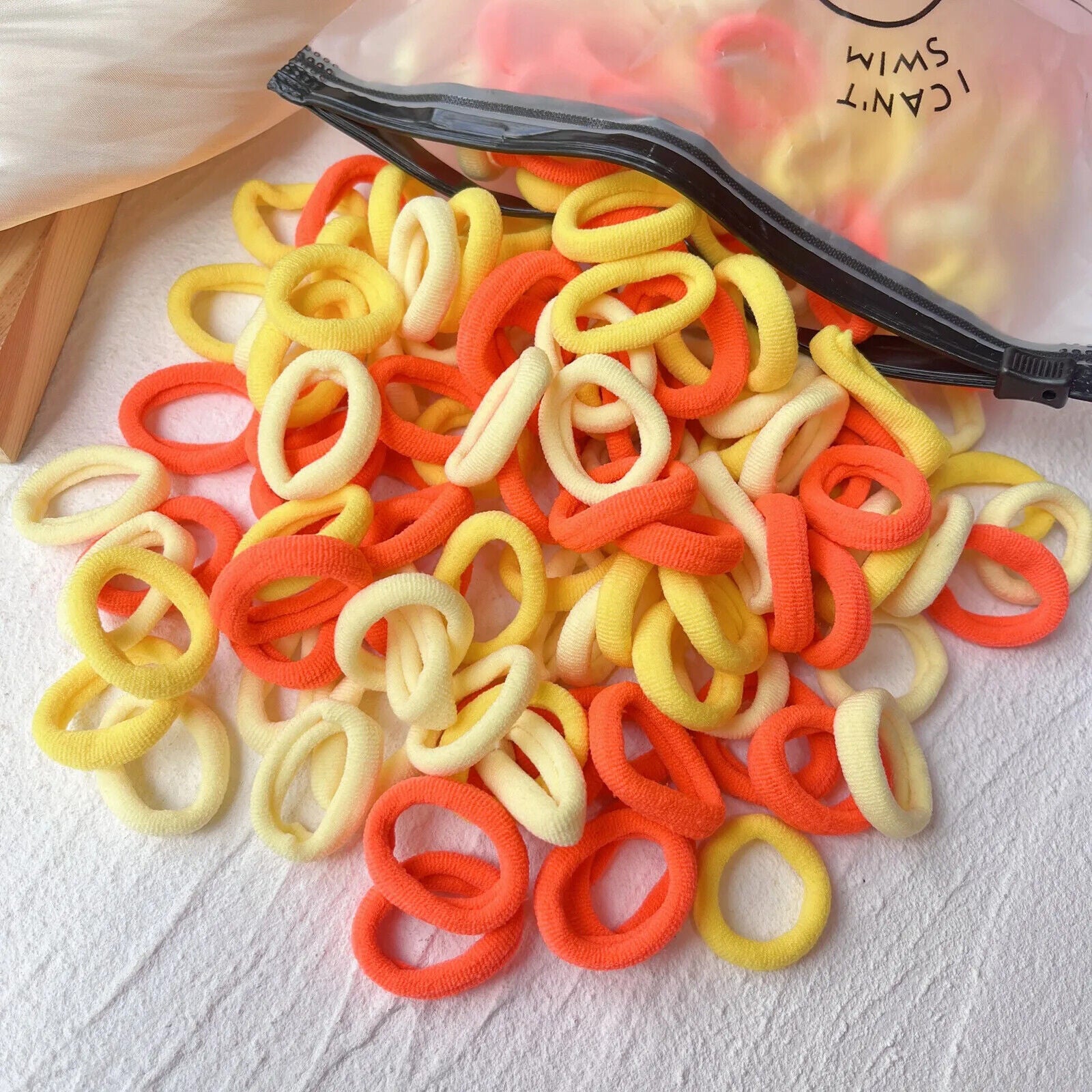 HABO 20/50 Stück Haargummi Elastisch Basic Bunt Gemischt Blau Rot Styling Haare