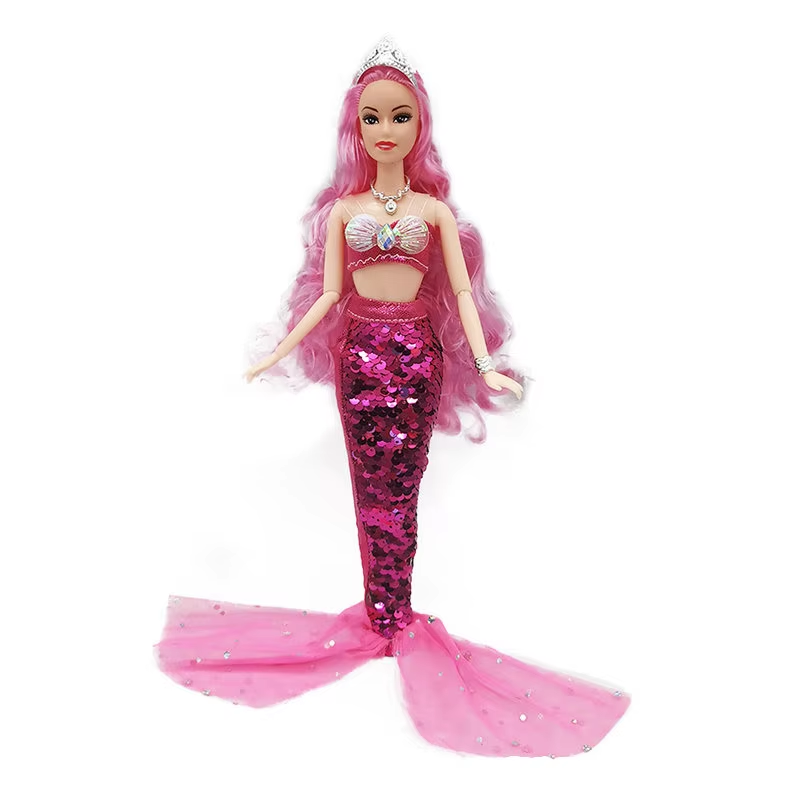 Meerjungfrauen Puppe 30cm Figur Beweglich Geschenk Mädchen Anziehpuppe Haare