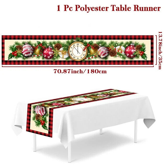 Tischdecke Weihnachten Tisch Läufer Dekoration Christmas Tischbezug Tischdeko