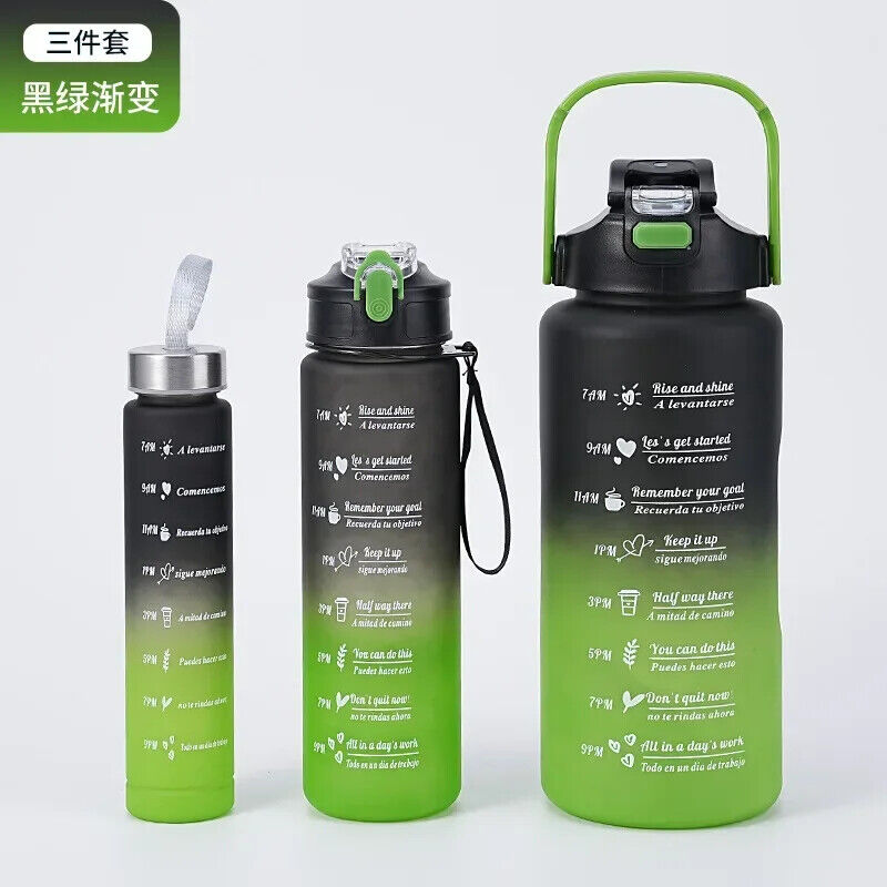 Wasser Flaschen Set 3 Stücke Sport Flasche Tragbar verschiedene Größen Wasser