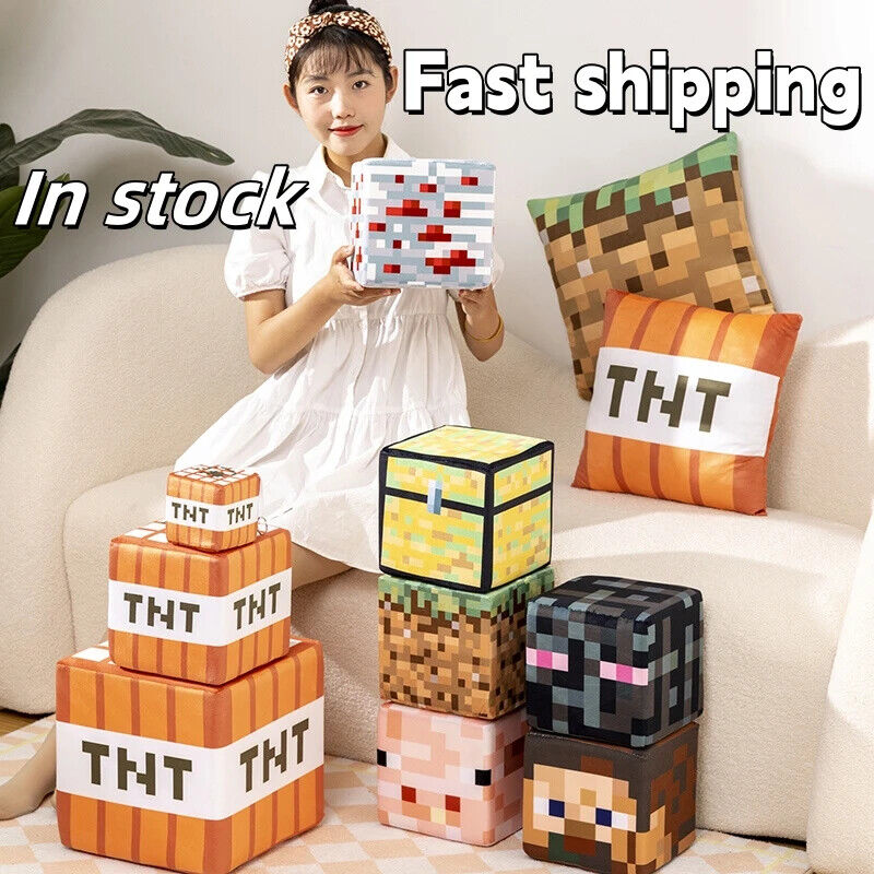 Minekraft Kissen weiche Plüschkissen Mine&Craft Design Geschenk Weiches Kissen