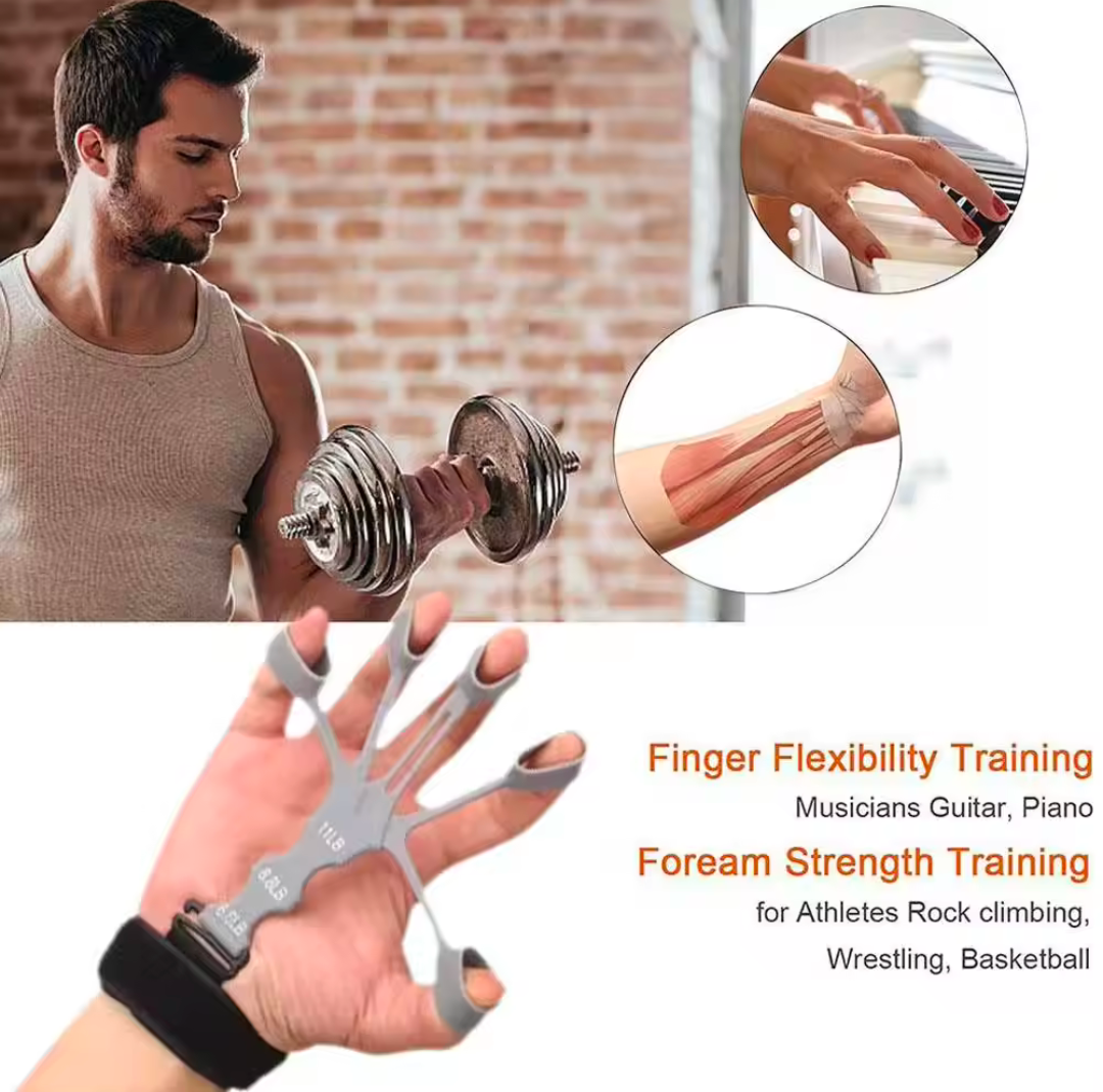 Hand Übungsgerät 5 Finger Kraftraining Griffkraft stärken verstellbares Silikon