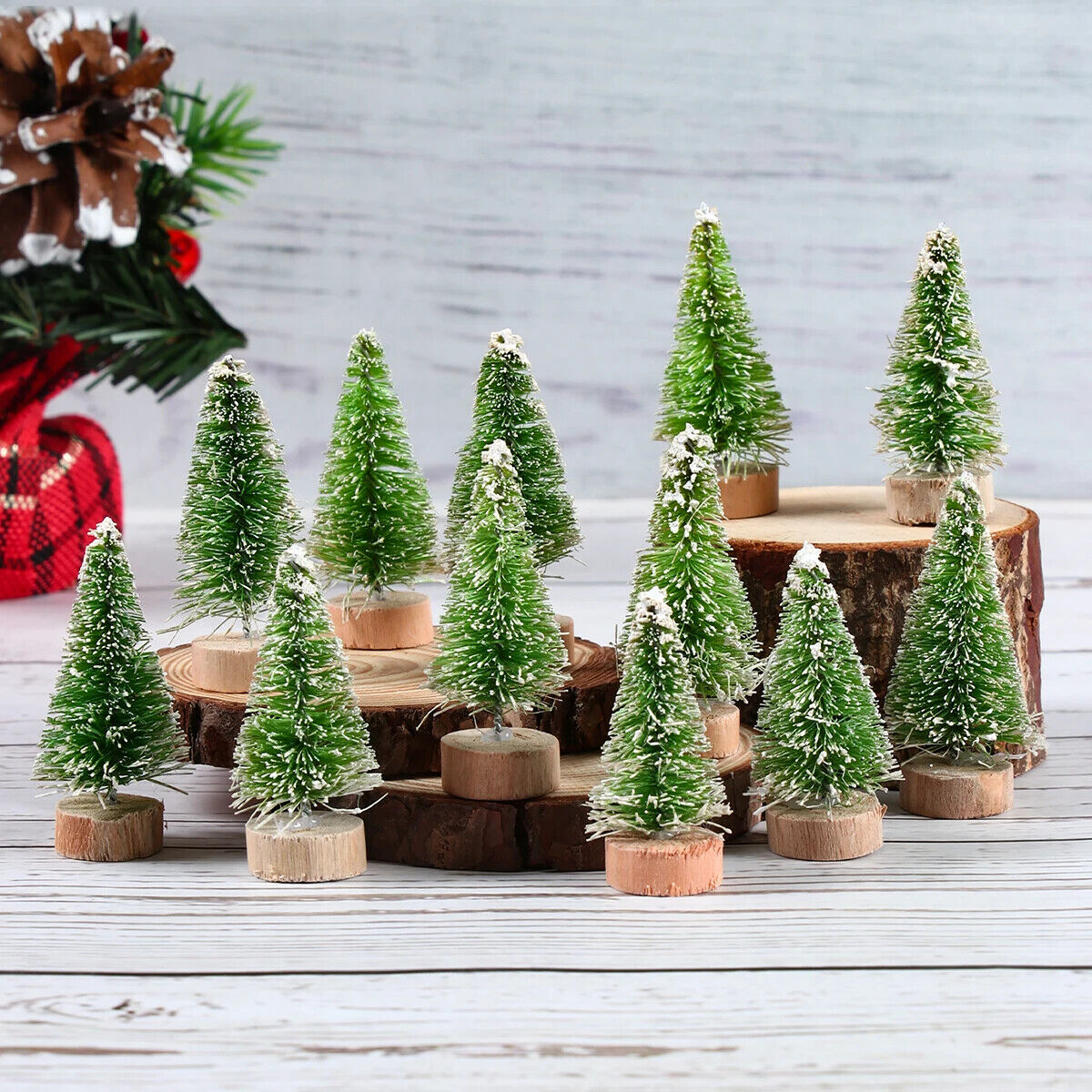 Künstlicher Mini-Weihnachtsbaum Aus Holz Dekoration Weihnachten Tischdekoration