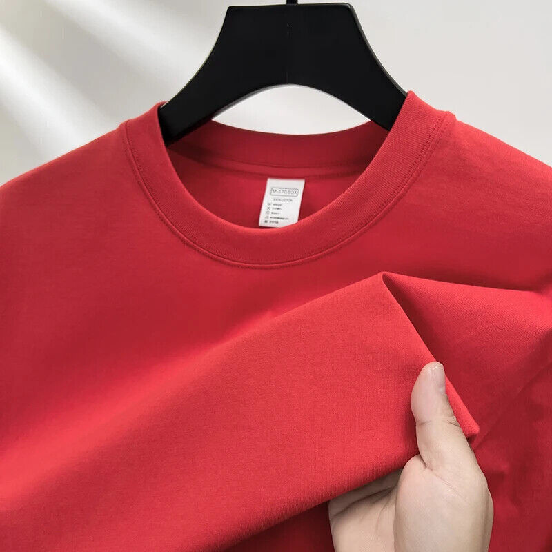 HABO Baumwolle Herren T-Shirt – Sommer High-End Marke Rundhals , Atmungsaktiv