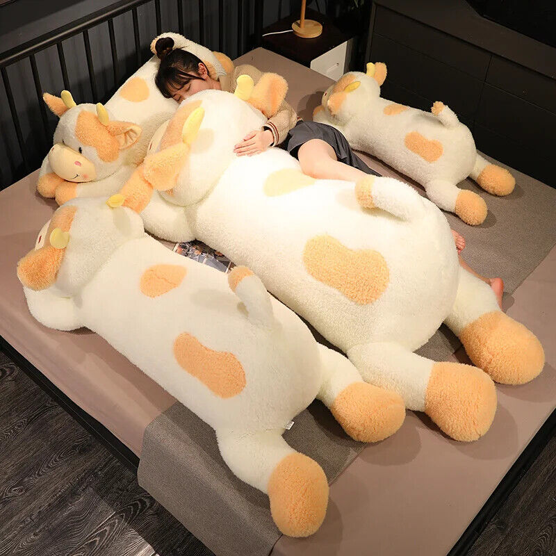 Milch Kuh Plüschtier Kuscheltier Spielzeug Stofftier 90 CM Schlaf Kissen Kinder