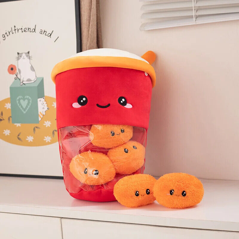 Plüsch-Snacktasche – Süße Mini-Puppen & Kissen im Frucht- und Tierdesign