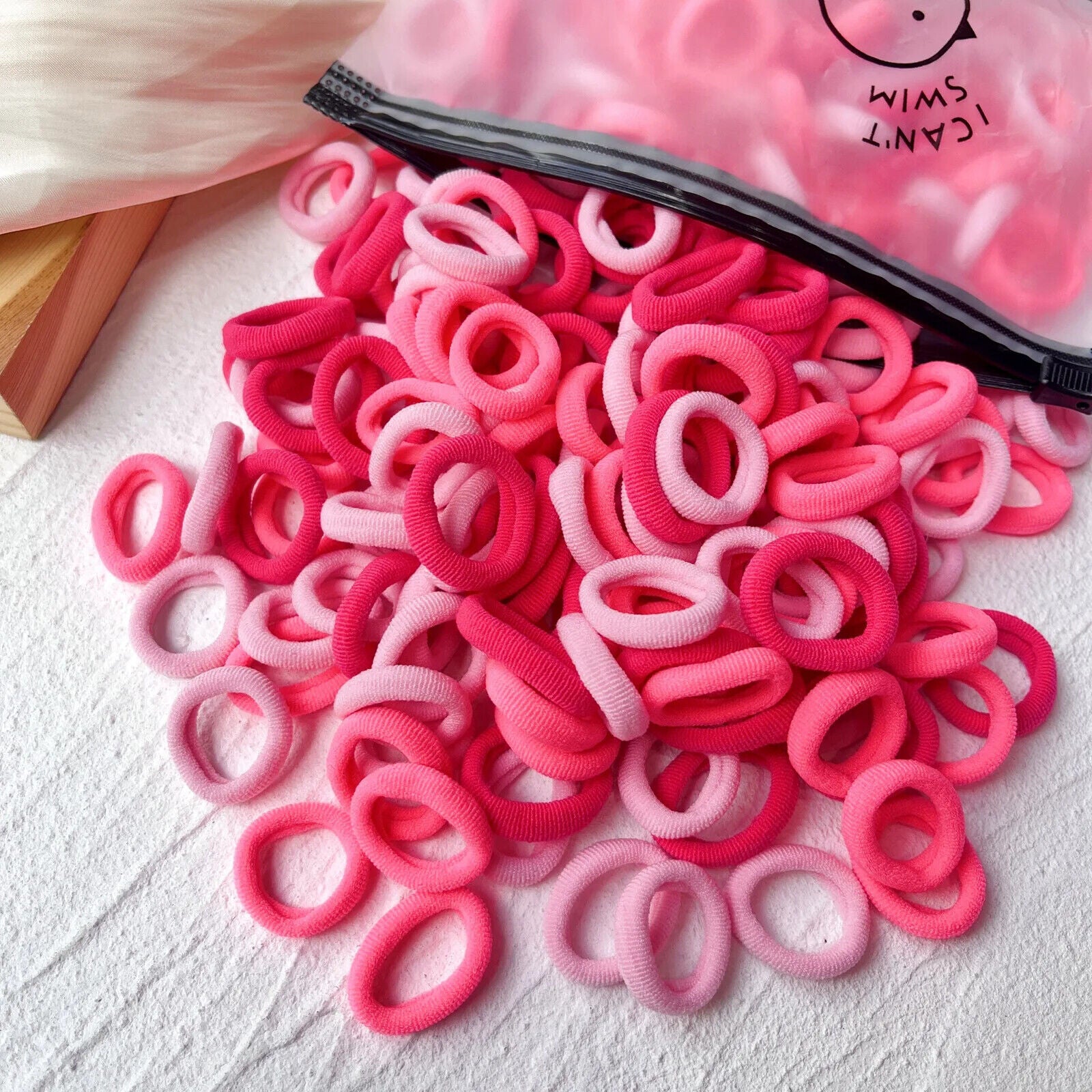 HABO 20/50 Stück Haargummi Elastisch Basic Bunt Gemischt Blau Rot Styling Haare