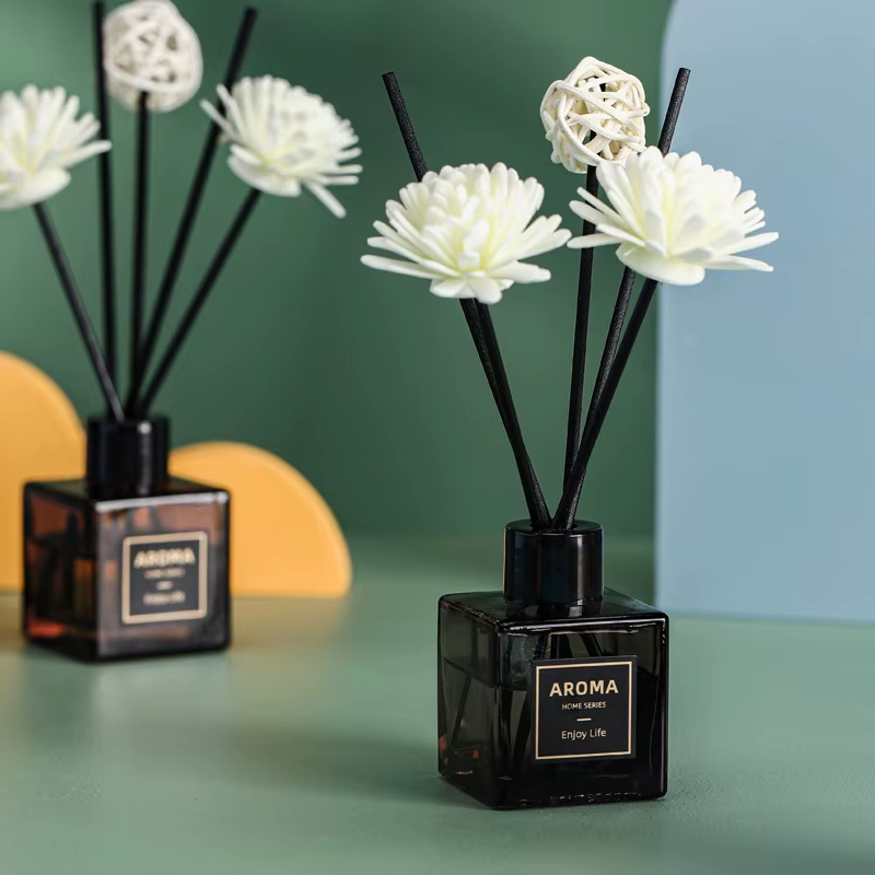 HABO 50ml Diffusor Duftkerze Set Öl mit Limette & Basilikum, Aromatherapie