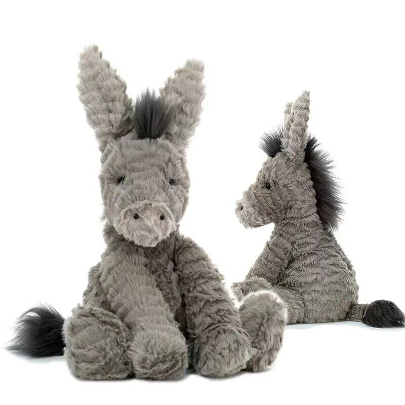 HABO 23/40/60Cm Esel Plüschtier Kuscheltier Geschenk Niedlich Kinder Grau Plüsch